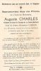 Carte du souvenir de Augustin CHARLES-CARDON