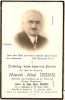 Carte du souvenir de Marcel Abel DESMIS-DECLERCQ