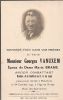 Carte du souvenir de Georges VANUXEM Carte du souvenir de Georges VANUXEM