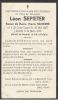 Carte souvenir de Leon SEPIETER Carte souvenir de Leon SEPIETER