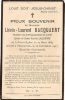 Carte du souvenir de Lievin Laurent BACQUAERT-LALLEMAND Carte du souvenir de Lievin Laurent BACQUAERT-LALLEMAND