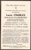 Carte du souvenir de Louis CHARLES-BACQUAERT