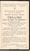 Carte du souvenir de Nestor CAILLIAU-BACQUAERT Carte du souvenir de Nestor CAILLIAU-BACQUAERT