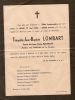 Faire part de l'Obit Anniversaire de Theophile Jean-Baptiste LOMBART