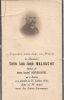 Carte du souvenir de Charles MALVACHE-HOUVENAGHEL