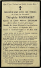 Carte du Souvenir de Théophile Henri Louis BODDAERT