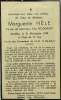 Carte du souvenir de Marguerite Marie Reine BODDAERT-HELE  Carte du souvenir de Marguerite Marie Reine BODDAERT-HELE
