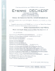 Faire-part de décès de Etienne Lucien Pierre DECHERF  Faire-part de décès de Etienne Lucien Pierre DECHERF