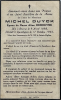 Carte du souvenir de Michel Etienne Daniel DUYCK 
