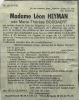 Faire-part de décès de Marie-Thérèse HEYMAN-BODDAERT Faire-part de décès de Marie-Thérèse HEYMAN-BODDAERT