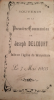 Carte souvenir de la première communion de Joseph DELECOURT Carte souvenir de la première communion de Joseph DELECOURT