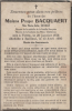 Carte souvenir Marie Zelie SAVAGE-BACQUAERT Carte souvenir Marie Zelie SAVAGE-BACQUAERT