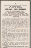 Carte souvenir Michel WECXSTEEN-DUYCK Carte souvenir Michel WECXSTEEN-DUYCK