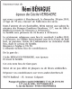 Faire part de décès de Remi BEHAGUE