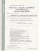 Faire part de deces de Joseph LOMBART Faire part de deces de Joseph LOMBART