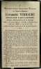 Carte du Souvenir de Fernande Anaïs VERBAERE 