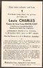 Carte du souvenir de Louis CHARLES-BACQUAERT Carte du souvenir de Louis CHARLES-BACQUAERT