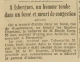 Article de presse relatant le décès de COCQ Emile Auguste
