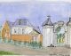 Lieu: L'abbaye de Dommartin, selon une aquarelle réalisée par Michel Tillie, administrateur de l'ASSEMCA.